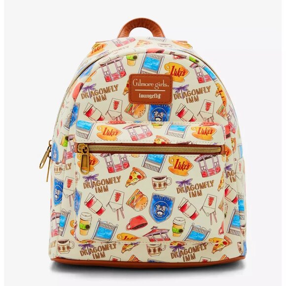 Loungefly Gilmore Girls Icons Mini Backpack and Cardholder Set NWT - Picture 2 of 9
